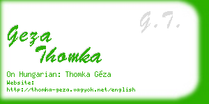 geza thomka business card